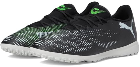 Puma, Men's, Future 8 Play Turf Trainer Soccer Cleats, Puma Black-Cool Light Gray-Fluo Green, 7.5