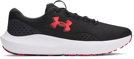 Under Armour Men's Charged Surge 4 Sneaker, (005) Black/Anthracite/Racer Red, 14 UK