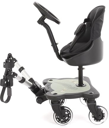 Rider - Tavola universale per passeggino con sedile con ruote LED, motivi stampati, adatta al 99% delle carrozzine, per bambini da 1 a 6 anni (ruota)