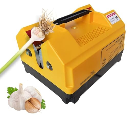 Cortadora Eléctrica de Ajos, ​​Máquina de Doble Cabezal para Quitar las Puntas Superiores de Ajo, Corte Eficiente de Raíces Frescas, Fácil de Usar, Cortador de Cebolletas