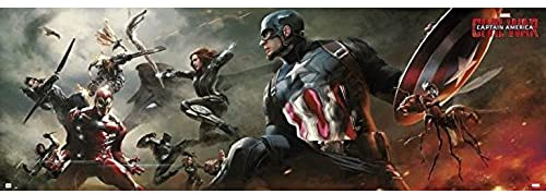 Grupo Erik Editores - Poster per porta, motivo Marvel Captain America Civil War
