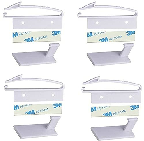 4 Pack Kindersicherung - Unsichtbare Baby Schranksicherung,Kinder Schubladensicherung, Schrank Schubladen Sicherung Zum Kleben innen,ohne Bohren und Schrauben,Weiß