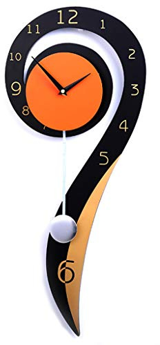 Reloj De Pared De Péndulo Grande Silencioso Decoración Moderna, con Pilas/Sin Decoloración, Adecuado para El Hogar Sala De Estar,Bar Restaurante Centro Comercial, Escuela