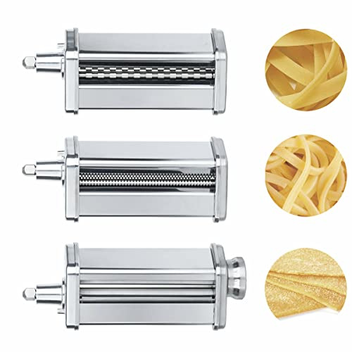 H.Koenig KM3 Küchenmaschine für Küchenmaschine KM120/KM124/KM126/KM128, Laminoire für frische Nudeln, Spaghetti, Tagliatelle