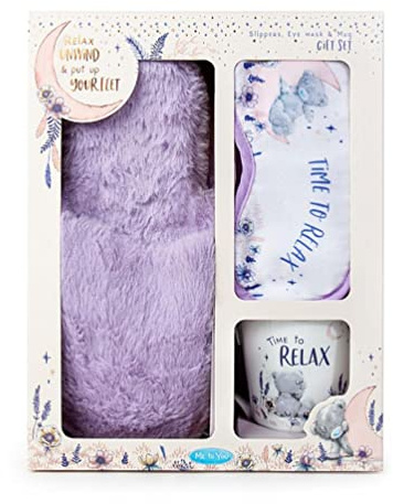 Me To You Cosy Slipper, Mug and Eyemask Gift Set, Purple