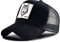 5 Paneles Gorra de béisbol, Gorra de Malla, Ajustable Snapback, Mesh Sólidos Colores Unisex (Lobo Negro)