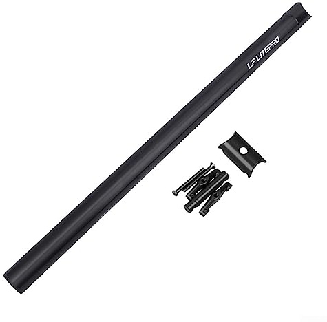 Tija de sillín de 31,8 x 580 mm para bicicleta plegable Fnhon para tubo de tija de sillín duradero para mayor comodidad de conducción, color negro