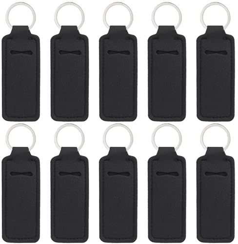AUEAR, 10 Pack Lip Balm Sleeves Lipstick Holder Chapstick Keychain Holders Gloss for Women and Girls