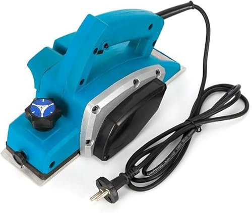 MEHOOSPVN Cepilladora eléctrica, 800 W, cortes precisos, hasta 1 mm de profundidad, ancho de cepillado, 82 mm, con guía en V para carpinteros, adecuado para lijar y cortar madera