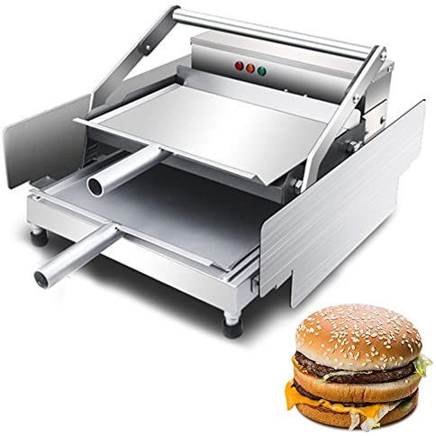 SmPinnaA Máquina Comercial De Pan De Hamburguesa A La Parrilla, Máquina De Tienda De Hamburguesas con Carta para Hornear De Doble Capa, Temporizador De 0-3 Minutos