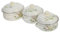Amosfun 3-Piece Mini Soup Pot Set Enamel Stock Pot Lid Saucepan Lid Floral Design Small Saucepan