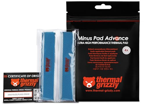 Lot+de+4+Pads+Thermiques+Thermal+Grizzly+Minus+Pad+Advance+120x20x3mm+%28Noir%29