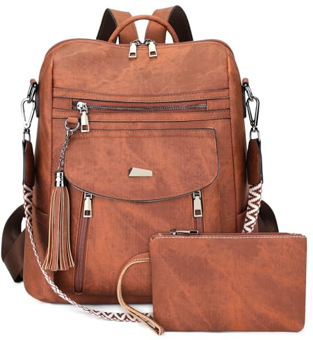 Sheonie Women Backpack with Purse, Anti-Theft PU Leather Backpack, Rucksack Bag for Women, Multipurpose Shoulder Bag Handbag, Causal Daypack for Work, Shopping, Dating and Travel