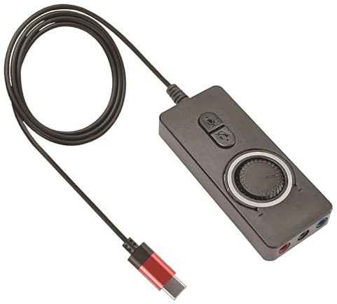 Alksubbm ABS-externt ljudkort för headsets mikrofon snabba inställningar 3,5 mm ljudkort förbättrat ljud klar röstkommunikation USB-ljudkort