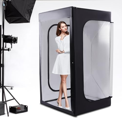 Photo Studio Light Box, Portable Photography Light Box Shooting Tent with with 8 Led Light Panels, Removable Light Tent for Product Photography, 39 * 47 * 78inch, 200W