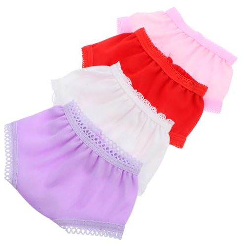 PHENOFICE Lot De 4 Culottes De Poupée 18 Pouces Multicolores sous-vêtements Poupée Accessoire pour Jeu D’Imitation Vêtements Jouet