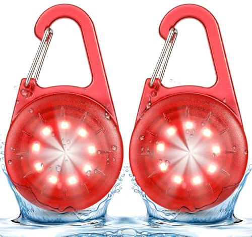 Lumières de Course à Clip, Lampe de Course à 6 Modes d'éclairage IP68 étanche Portable LED Rechargeable Sécurité Phares pour Coureurs, Jogging, Camping, Promener le Chien À l'extérieur la Nuit