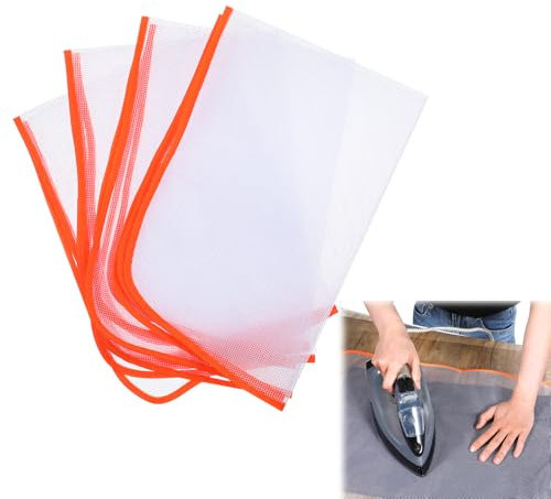 AOZUO 4 Stücke Bügeltuch, Bügelunterlage Für Tisch Bügelmatte Bügelhilfe Bügeltuch Für Dampfbügeleisen Bügelmattenschutz Gitternetz Bügeleisen Pad Schutznetz Bügeltuch (55 x 40cm)