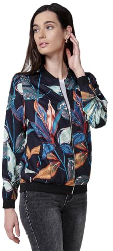 Koroshi Blusa tipo chaqueta transparencia manga larga y cuello redondo mujer, de color MULTICOLOR/MULTI-COLOURED, Talla S
