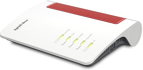 AVM FRITZ!Box 7690 UK (DSL router, Wi-Fi 7 up to 5760 Mbit/s (5 GHz) and up to 1376 Mbit/s (2.4 GHz), mesh Wi-Fi, media server, 4 x gigabit LAN, DECT base station)
