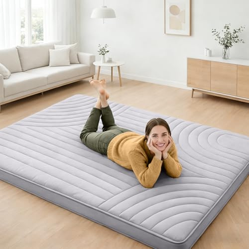 ZonLi Japanese Floor Mattress Futon Mattress, 2.5'' Thick Tatami Mat Foldable Mattress, Twin Size 80''x39'' Japanese Bed Sleeping Pad for Adults, Bedroom Dorm Camping
