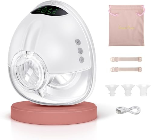 Lulia Milchpumpe Elektrisch Freihändig LU05, Elektrische Milchpumpe Handsfree 4 Modi & 9 Stufen, Tragbare, Komfortabel and Schmerzlos, BPA Frei, mit 17/19/21/24MM Flansche- 2Packs