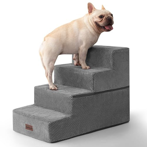 Aodisman Dog Steps for Bed & Couch,18.5 H 4-Step Pet Stairs for Small Dogs
