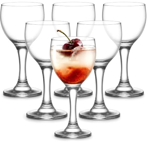 KIAPPO Liquor Glasses Set - 6 Piece Shot Glasses Set Made of Thick Glass, 55 ml - Durable & Dishwasher Safe - Stylish Bar Glasses for Liquors, Shots, Digestifs & Gift Idea