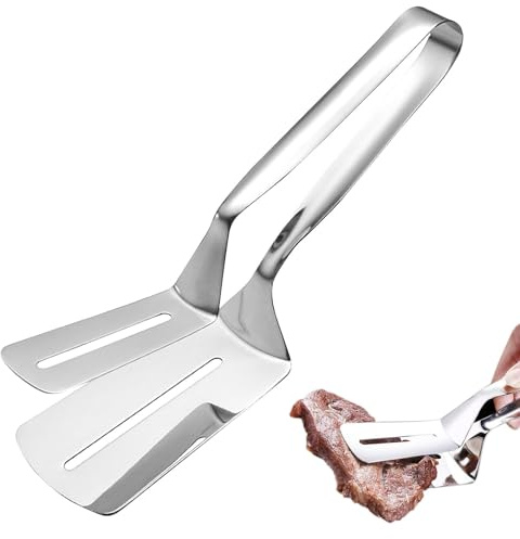 9-tums kökstänger i rostfritt stål, hållbara matlagnings- och pastatänger för biff, bröd, grillning, grillning och servering, mångsidigt diskmaskinssäkert köksverktyg