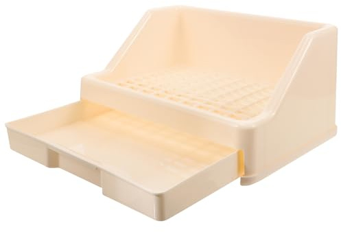 Abaodam Bac à Litière Lapin Anti-retournement avec Filet Sécurisé Toilette Entraînement Petits Animaux Facile à Nettoyer Adapté Cage Lapin et Rongeurs