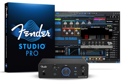 Fender Quantum LT 2 | USB-C Audio Interface for Music Production, MAX-HD Mic Preamp, Instrument Input, Low-Latency Drivers, Loopback, Balanced Outputs, Headphone Amp, Mac & PC