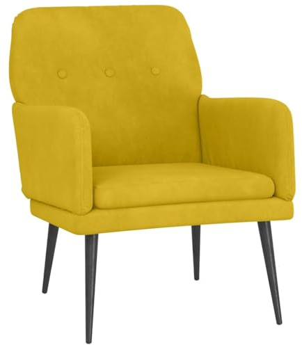 Roanoer Poltrona relax in velluto, moderna poltrona imbottita con struttura in metallo, 62 x 79 x 79 cm, comoda poltrona per TV per soggiorno e camera da letto, poltrona singola imbottita