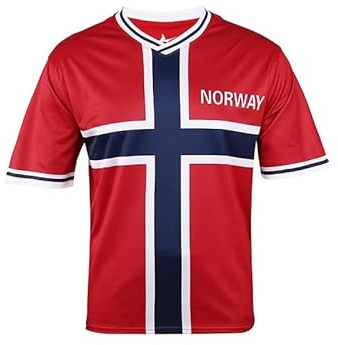 2026 Retrolandslagsfotbollströja for herrar Europeisk 16-landsklassisk sporttröja som andas(Norway,XXL)