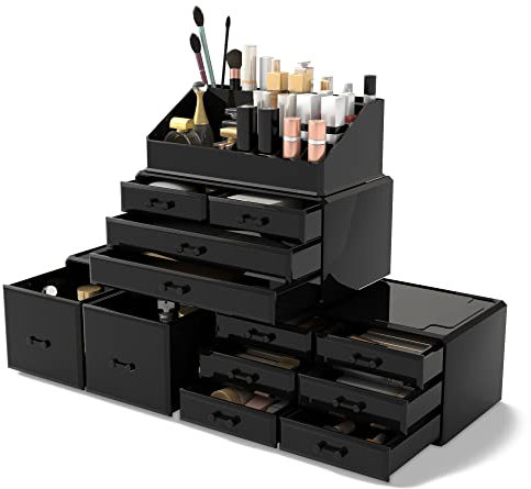 Readaeer Makeup Organizer/Kosmetik Aufbewahrungsbox/Schmink Aufbewahrungskasten in 4 Lagen, ist für Schlafzimmer und Badzimmer geeignet