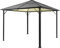 Blumfeldt Pavillon 3x3m, Aluminium-Pavillon mit festem Dach & dimmbaren LED-Lichtern, wasserdicht & stabil, freistehende Pergola für Garten, Terrasse oder Patio