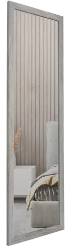 Home Selections Wooden Full Length Wall Mounted Mirror - Dark Wood - 35x110cm