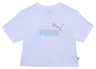 PUMA Ragazze Logo Cropped Tee Maglietta Ragazze