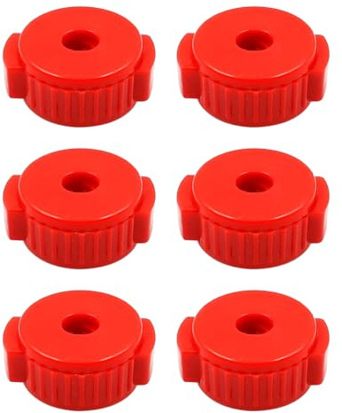 Hsthe Sea 6PCS Quick-Set Beckenmutter für Beckenständer Becken Schnellspannmuttern Trommelzubehör für Percussion Ersatz Kitparts -Rot
