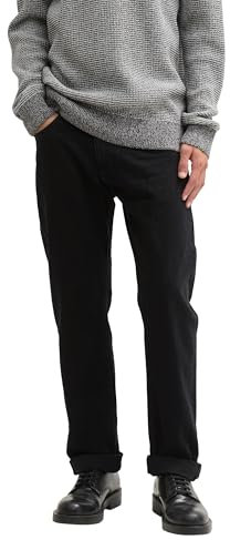 TOM TAILOR Denim Herren Loose Straight Fit Jeans, 10270 - Black Black Denim, 33/32