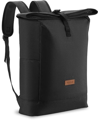 VonShef Roll-Top Cooler Backpack, 26L Insulated Picnic Backpack with Padded Shoulders & Removable Cooler Insert, Water-Resistant Rolltop Cool-Bag, Large Rucksack for Day-to-Day, Hiking & Picnics