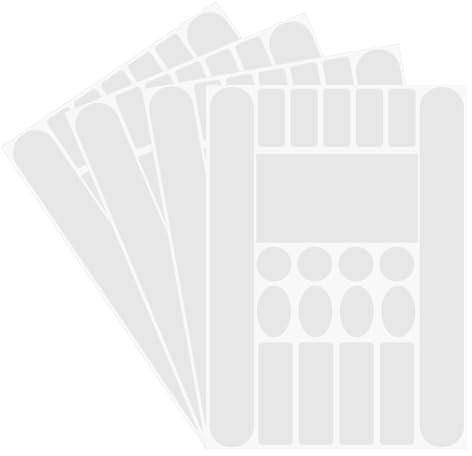 JIEYAO 4 Stück Fahrrad Rahmenschutzband, Fahrrad Kettenstrebenschutz Aufkleber, Kettenschutzabdeckung Aufkleber Klarsichtfolie Rahmenschutz für Mountainbike Rennrad Vordergabel Schutzpolster