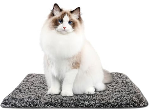 LASIEYO Selbstheizende Katzendecke, 48x70CM Weich & kuschelige Katzendecke, Rutschfester Unterseite, Waschbar, Katzendecke Selbstwärmend, Selbstwärmende Hundematte für kleine Hunde