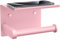 Tindbea Toilet Paper Holder with Phone Shelf, Adhesive or Screw Wall Mount Toilet Tissue Roll Holder, Rustproof & Multifunctional Stainless Steel Bathroom Storage Dispenser (Blush Pink)