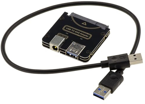KALEA-INFORMATIQUE Adattatore convertitore per disco SAS 2,5 o 3,5 con connettore SFF-8482 a USB3.0 5G, venduto senza alimentatore
