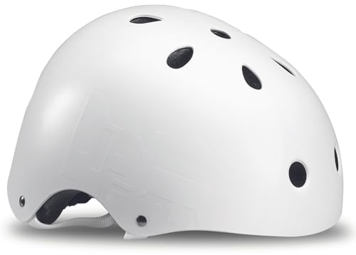 Rollerblade Unisexe - Adulte Downtown Helmet (CE) Casque de Skate pour Filles et garçons, équipement de Protection pour Roller, Skateboard, Scooter et vélo, Blanc/Noir, M (54-58)