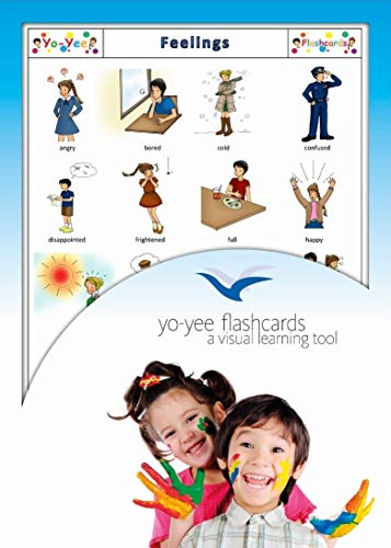 Yo-Yee - Feelings And Emotions Flash Cards - Schede Illustrate con Gioco del Bingo dedicato in Inglese - per favorire l’apprendimento Linguistico nelle Scuole Materne, nelle Scuole e nella Logopedia