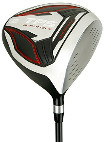 Powerbilt TPS Supertech 10.5 Degree Right Handed Offset Driver Golf Club for Men, Black/Red Includes Head Cover