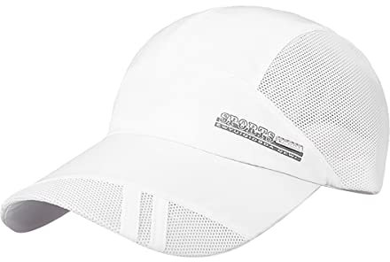 Unisex Baseball Cap Mütze Kappe Hut Sonnenhut aus Baseball Hip Hop Cap Sommerhut für Damen Herren Mädchen Jungen- Weiß