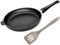 Eurolux XL Pfanne Induktion Ø 32 cm abnehmbarer Stiel - flacher 5.0 cm Rand - große runde Alugusspfanne mit Antihaft-Beschichtung - Made in Germany