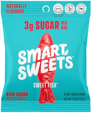 Sweet Fish, Candy With Low Sugar , PlantBased, Free From Sugar Alcohols, 1.8 Oz, Berry